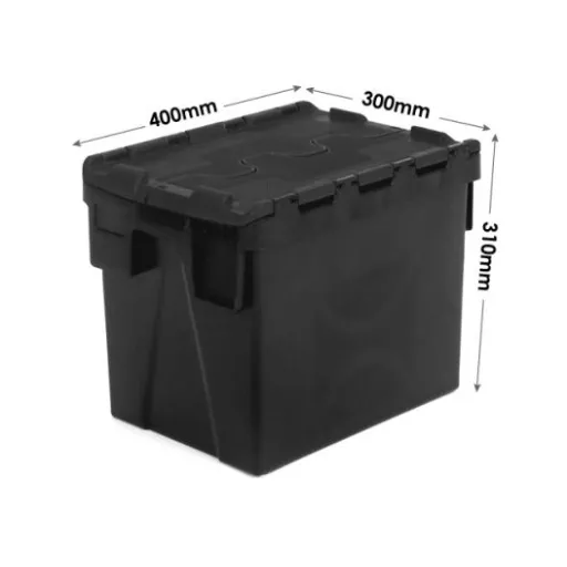 24 Litre Attached Lid Container 400 X 300 X 310mm