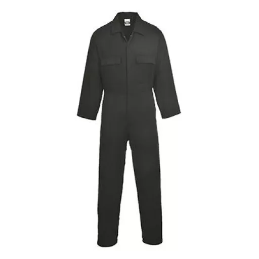 Portwest Euro Work Cotton Coverall Black, Large S998narl