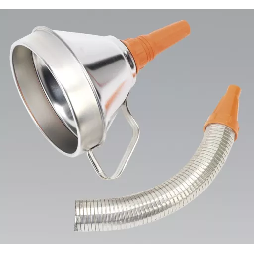 Sealey Fm16f Funnel Metal With Flexi Spout & Filter 160mm0
