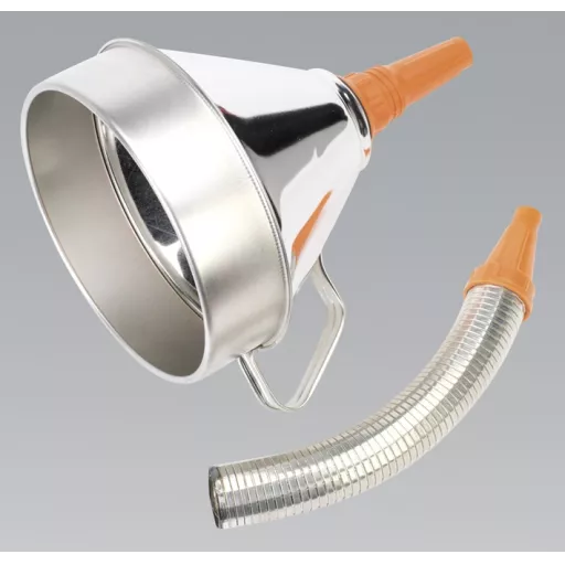 Sealey Fm20f Funnel Metal With Flexi Spout & Filter 200mm0