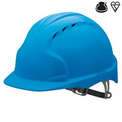 Jsp Vented Industrial Safety Helmet Blue Asf030-000-5002