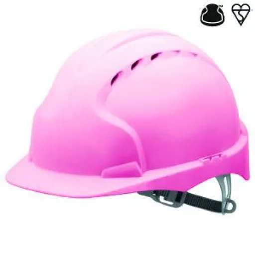 Jsp Vented Industrial Safety Helmet Pink Ajf030-003-900
