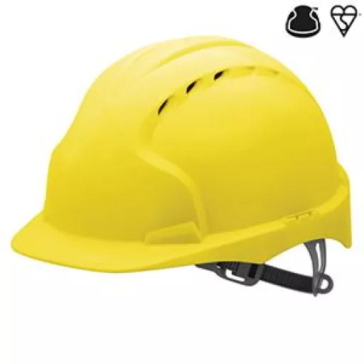 Jsp Vented Industrial Safety Helmet Yellow Asf030-000-200