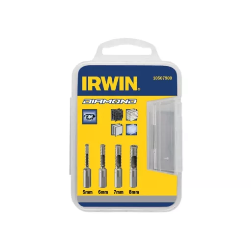 Irwin 10507900 Diamond Drill Bit Set, 4pc