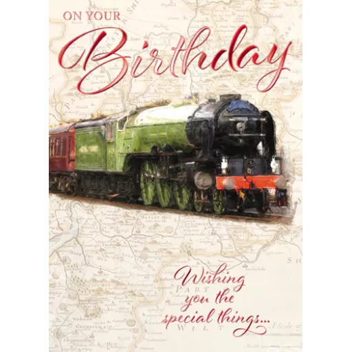 TRAIN birthday card birthday card